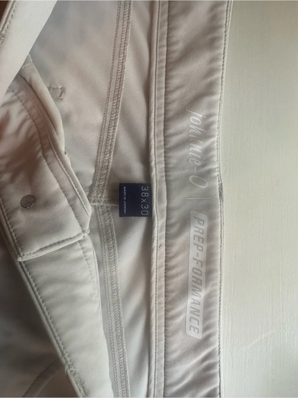johnnie-O Men's Light Cream Performance Chinos